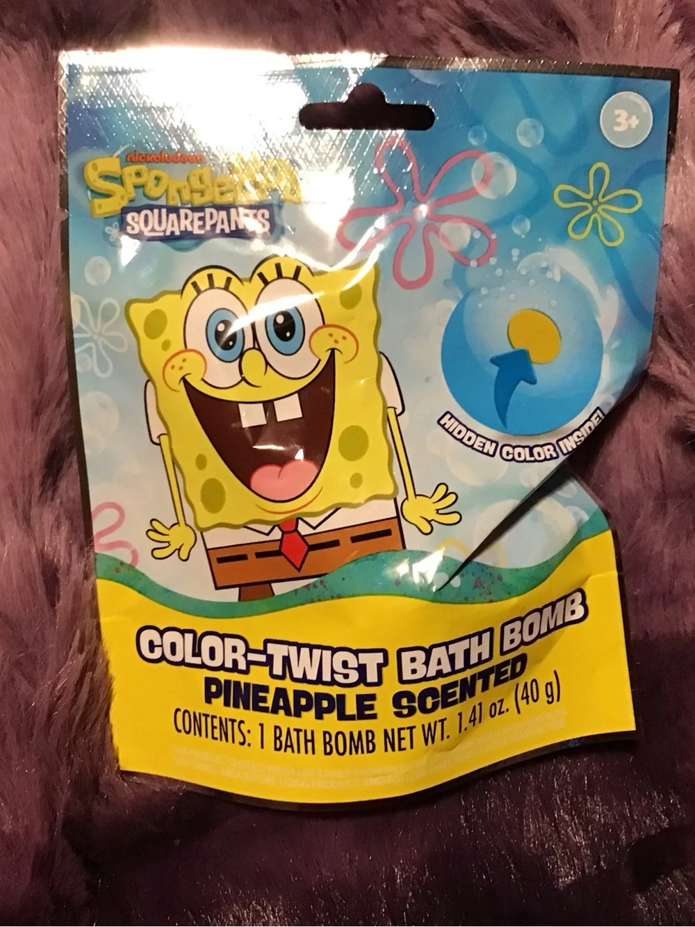 SpongeBob Squarepants Yellow & Blue Color-Twist Bath Bomb